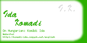 ida komadi business card